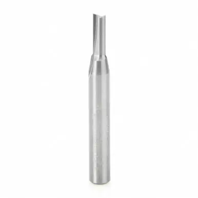 Amana 43708 Single Flute Straight Plunge High Production 3/16 D x 7/16 CH x 1/4 Shank x 2" Router