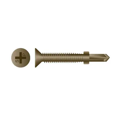 Strong-Point R212W - 12-24 x 2-1/2" Flat Head Reamer Self-Drilling Screw, WAR 1500ct (50pk)