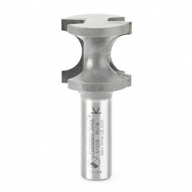 Amana 51559 Carbide Tipped Bullnose 5/16 R x 1-1/8 D x 1" CH x 1/2 Shank Router Bit