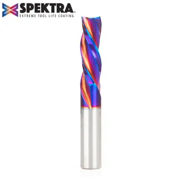 Amana 46216-K CNC Spektra Spiral Plunge 1/2 D x 1-1/2 CH x 1/2 Shank x 3-1/2" Down-Cut, 3-Flute