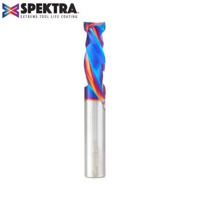 Amana 46023-K CNC Spektra Mortise Compression Spiral 1/2 D x 1-3/8 CH 1/2 Shank 3-1/2" 2 Flute