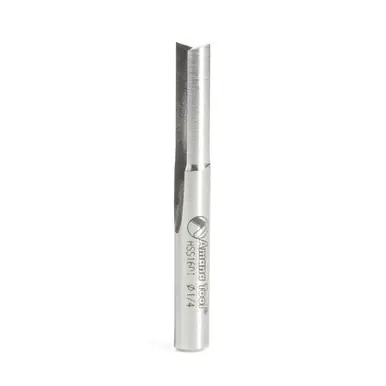 Amana HSS1601 Plastic Cutting, Double Straight O-Flute 1/4 D x 3/4 CH x 1/4 Shank x 2-1/8" High