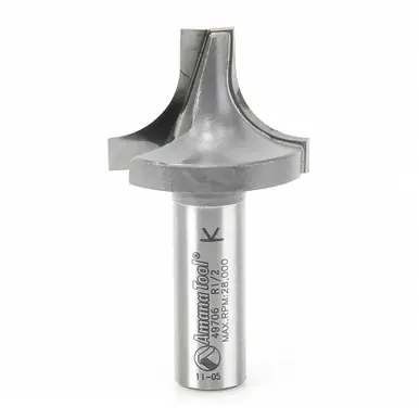 Amana 49706 Carbide Tipped Plunging Round Over 1/2 R x 1-3/8 D x 1" CH x 1/2 Shank Router Bit
