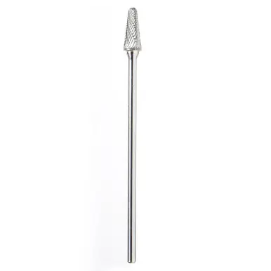 Amana BURS-219 Radius Cone Shape Head 1/2 D x 1-1/8 CH x 1/4 Shank x 7-1/8" Double Cut SL Burr Bit