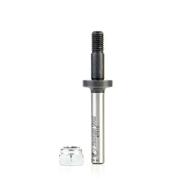 Amana 47610 Router Arbor w/ Hex Nuts and Washers 1/4-28 NF D x 7/8 Height x 1/4" Shank
