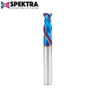 Amana 46367-K CNC Spektra Mortise Compression Spiral 3/8 D x 7/8 CH 3/8 Shank 3" 2 Flute Router Bit