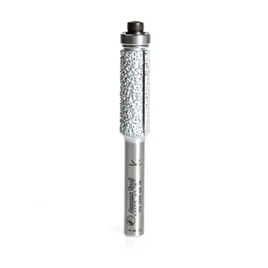 Amana 44103 Fiberglass and Carbon Fiber Cutting, Diamond Coat Flush Trim 3/8 Dia x 1 Cut Height x