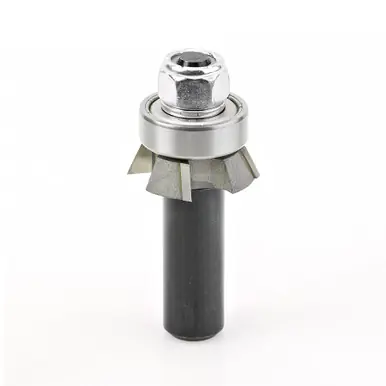 Amana 47410 Carbide Tipped 4 Wing Single Bevel Trim Cutter Assembly 25 Deg x 1-1/16 D x 1/4 CH x