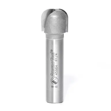 Amana 45984 Carbide Tipped Bowl & Tray 1/4 R x 3/4 D x 5/8 CH x 1/2" Shank Router Bit