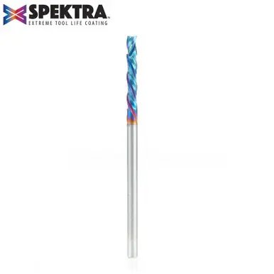 Amana 46015-K CNC Spektra Compression Spiral 1/8 D x 13/16 CH x 1/8 Shank x 2-1/2" 3 Flute Router