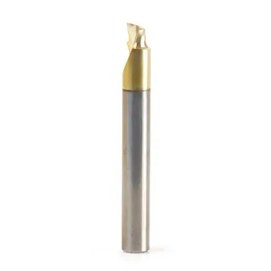 Amana 51622 Aluminum R Edge 3/64 R x 3/16 D x 1/8 CH x 1/4 Shank x 2" x Single Flute ZrN Coated