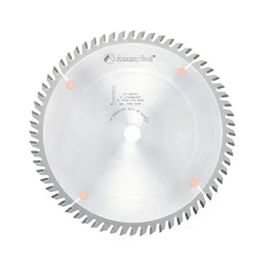 Amana 686401 Carbide Tipped Fine Cut-Off and Crosscut 8" D x 64T TCG, 10 Deg, 5/8 Bore, Circular Saw