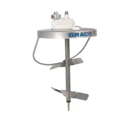 GRACO 238157 - Heavy-Duty Back-Geared Drum Agitator, Air-Driven, 1/2 HP, 32" Long, Drum Cover