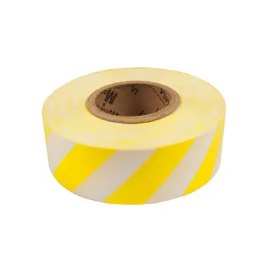 CH Hanson 17061 - Standard Yellow/White Stripe Flagging Tape (12pk)