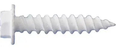 Daggerz SMCT10308WHT - 10 x 3" Unslotted Hex Washer Head w/Serrations Sheet Metal White 1500ct