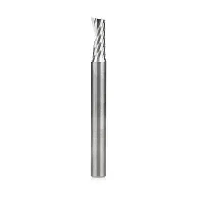 Amana 51401 Spiral O-Single Flute, Aluminum Cutting 1/4 D x 5/8 CH x 1/4 Shank x 2-1/2" Up-Cut