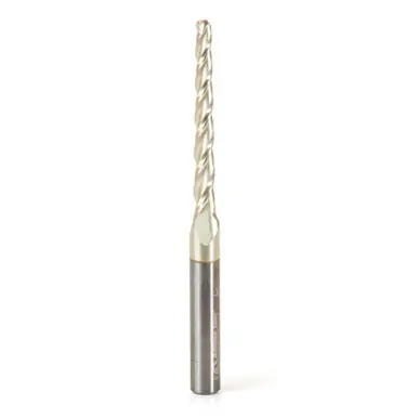 Amana 46474 Metric CNC 2D/3D Carving 1 Deg Tapered Angle Ball Nose x 3.2 D x 1.6 R x 38 CH x 6 Shank