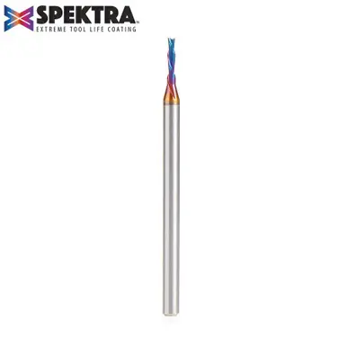Amana 46213-K Spektra Spiral Plunge 1/16 Dia x 1/4 CH x 1/8 Shank 2" Down-Cut Router Bit