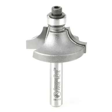 Amana 49608 Carbide Tipped Beading 5/16 R x 1-1/8 D x 1/2 CH x 1/4" Shank Router Bit