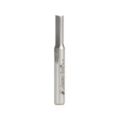 Amana HSS1600 Plastic Cutting, Double Straight O-Flute 3/16 D x 5/8 CH x 1/4 Shank x 2" High Speed