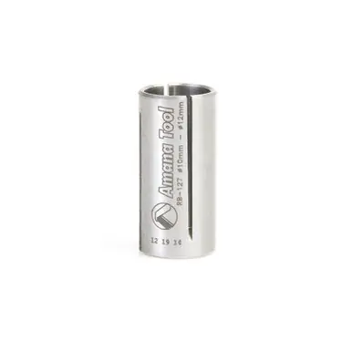 Amana RB-127 High Precision Steel Router Collet Reducer 12mm Overall D x 10mm Inner D x 1"