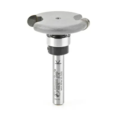 Amana 45676 Carbide Tipped Flooring Rounded Dedicated Cutter 1/8 R x 1-1/4 D x 1/4 CH x 1/4" Shank