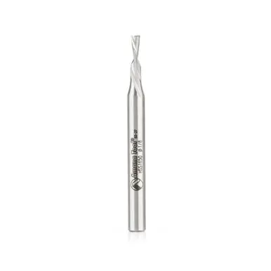 Amana HSS1650 HSS Spiral Aluminum Cutting Double Flute Down-Cut 1/8 D x 5/16 CH x 1/4 Shank 2-5/8"
