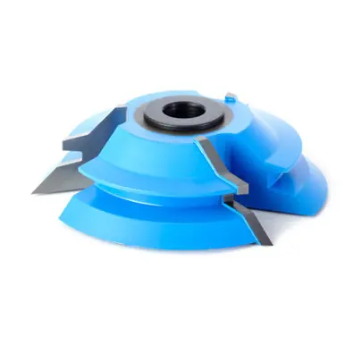 Amana 998 Carbide Tipped 3-Wing Lock Miter 45 Deg Angle x 3-3/4 D x 1 CH x 1/2 & 3/4 Bore Shaper