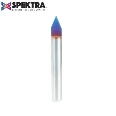 Amana 45622-K Spektra 45 Degree Engraving 0.025 Tip Width x 1/4 Shank x 2" Signmaking Router Bit