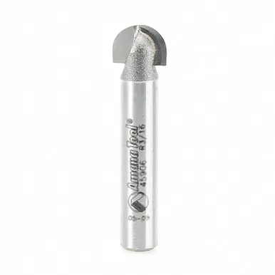 Amana 45906 Carbide Tipped Core Box 3/16 R x 3/8 D x 1/4 CH x 1/4" Shank Router Bit