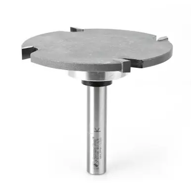 Amana 57166 Carbide Tipped 4 Wing Cut Out Solid Surface 3-5/8 D x 1/4 CH x 1/2" Shank x 1 Depth of