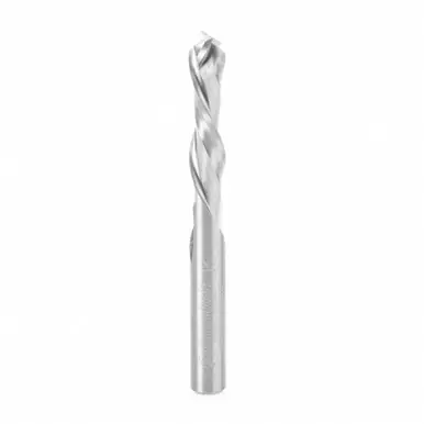 Amana 46350 CNC Mortise Compression Spiral 1/4 D x 1 CH x 1/4 Shank x 2-1/2" 2 Flute Router Bit