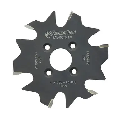 Amana LAM400T6 Plate Jointer 100MM D x 6T , 22MM Bore, Replacement Cutter