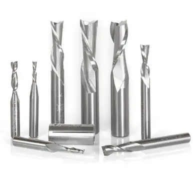 Amana AMS-125 - 8-Pc CNC Up-Cut and Down-Cut Spiral Router Bit Set