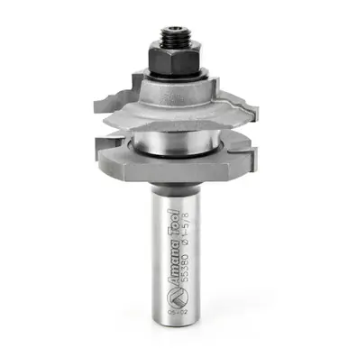 Amana 55380 Carbide Tipped Classical Reversible Stile and Rail Assembly 1-5/8 D x 11/16 CH x 1/2"