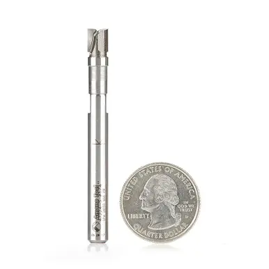 Amana 47224-S Miniature Flush Trim Plunge 1/4" Router Bit w/ 1/4" Ball Bearing