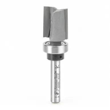 Amana 45584 Carbide Tipped Mortising 5/8 D x 3/4 CH x 1/4" Shank w/ Upper Ball Bearing Router Bit