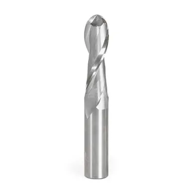 Amana 46387 Double Flute Up-Cut Ball Nose Spiral 3/8 R x 3/4 D x 2-1/2 CH x 3/4 Shank x 5" Router