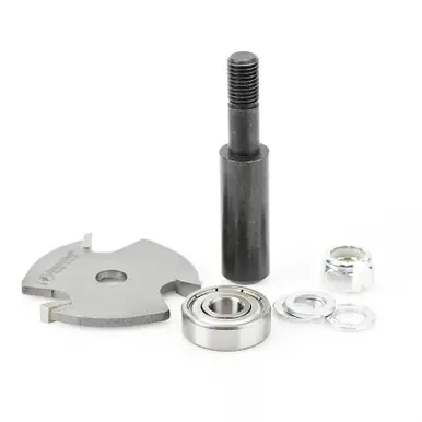 Amana 53408-1 Slotting Cutter Assembly 3 Wing x 1-7/8 D x 3/16 CH x 1/2" Shank Router Bit