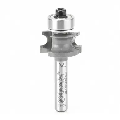 Amana 54163 Carbide Tipped Corner Round 3/32 R x49/64 D x 25/64 CH x 1/4" Shank Router Bit
