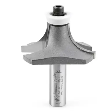 Amana 57192 Carbide Tipped Corner Rounding 3/4 R x 2-1/8 D x 1" CH w/ Ultra-Glide Ball Bearing