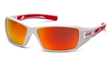 Pyramex SWR10455D Velar Sky Red Mirror Lens w/ White and Red Frame