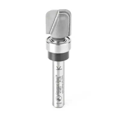 Amana 45983 Carbide Tipped Bowl & Tray 1/8 R x 1/2 D x 1/2 CH x 1/4" Shank w/ Upper Ball Bearing