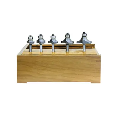 Amana AMS-550 8-Pc Carbide Tipped Corner Round and Beading Router Bit Collection 1/4" Shank