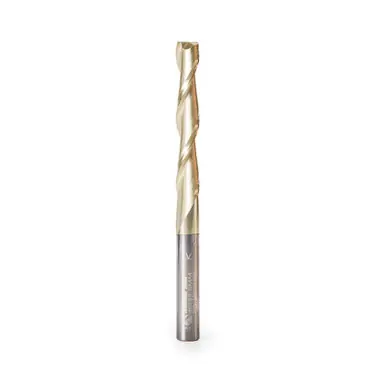 Amana 46585 CNC 2D/3D Carving 0.10 Deg Angle Straight Flat Bottom x 6mm D x 38mm CH x 6mm Shank x