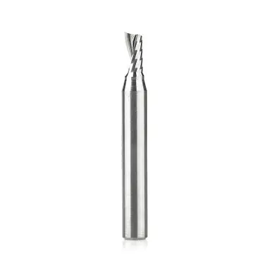 Amana 51449 Spiral O-Single Flute, Plastic Cutting 3/16 D x 3/8 CH x 1/4 Shank x 2" Up-Cut CNC