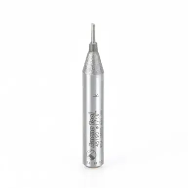 Amana 45190 Cutting Edge Straight Plunge High Production 1/16 D x 3/16 CH x 1/4 Shank x 1-5/8"
