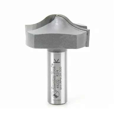 Amana 49232 Carbide Tipped Plunge Raised Ogee Style B 3/8 R x 1-5/8 D x 23/32 CH x 1/2" Shank Router