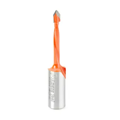 Amana 413004 Carbide Tipped Through-Hole Boring Bit L/H 4mm D x 58mm Long x 10mm Shank