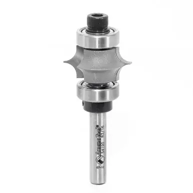 Amana 54190 Carbide Tipped Leaf Edge Beading 3/16 R x 1" D x 1/2 CH x 1/4 Shank Router Bit